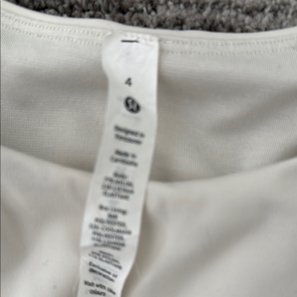 Lululemon Cropped Tank sz 4 BONE - Picture 3 of 5